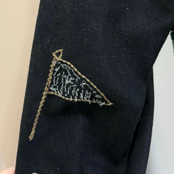 VTG MODI Sequin Patchwork Denim Jacket Women's M Boho Statement 90s vibes FLAW - Picture 9 of 13